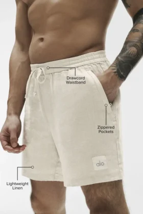 7″ Linen Days Shorts – Bone