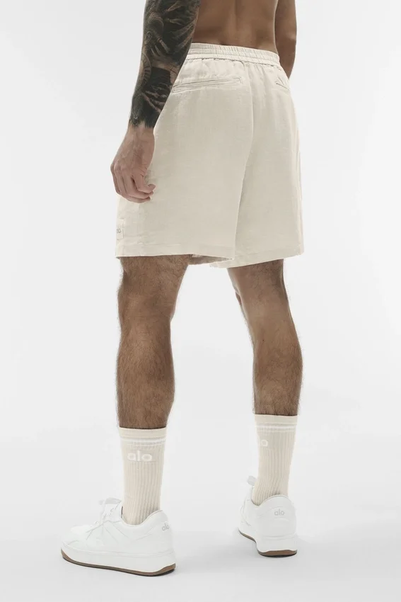 7" Linen Days Shorts – Bone