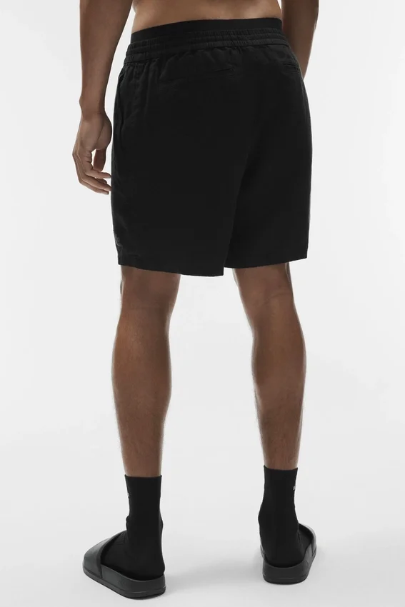 7" Linen Days Shorts – Schwarz