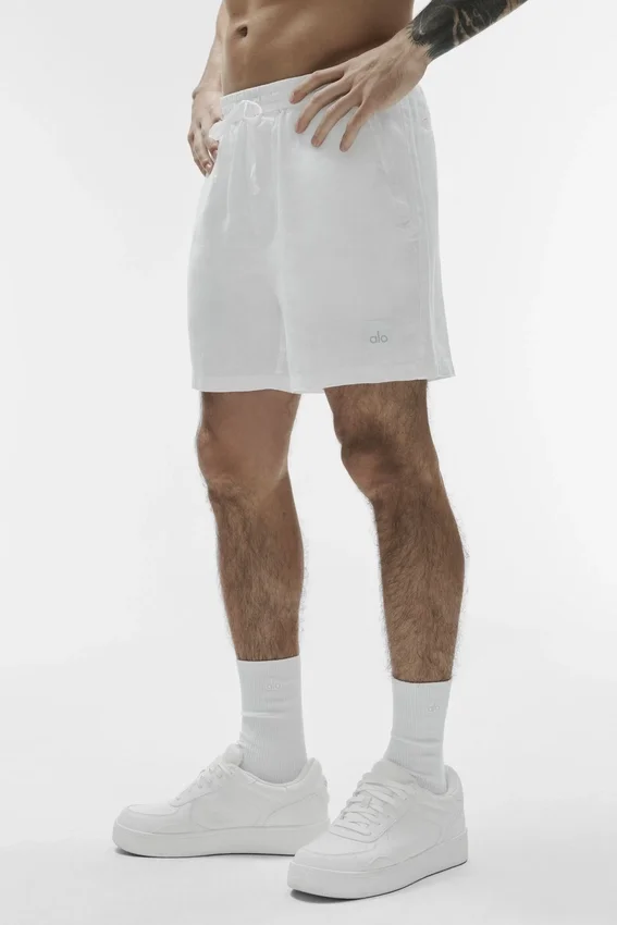 7" Linen Days Shorts – Weiß