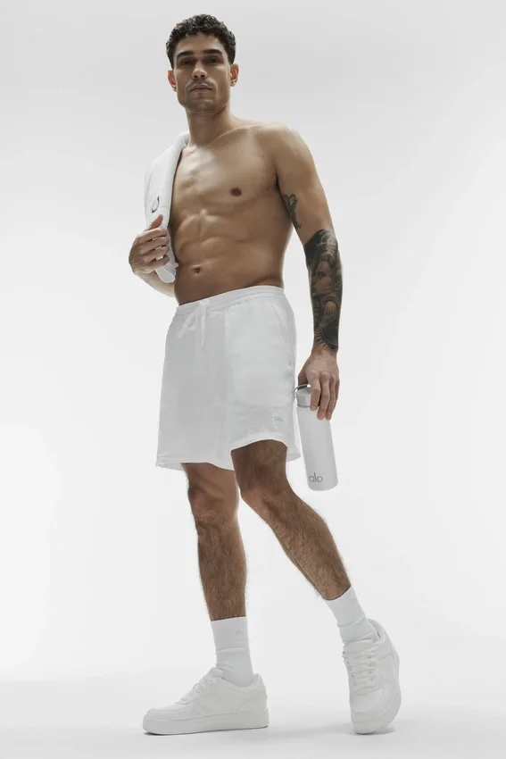 7" Linen Days Shorts – Weiß