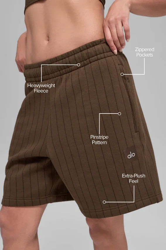 7" Nadelstreifen-Shorts – Espresso-Nadelstreifen