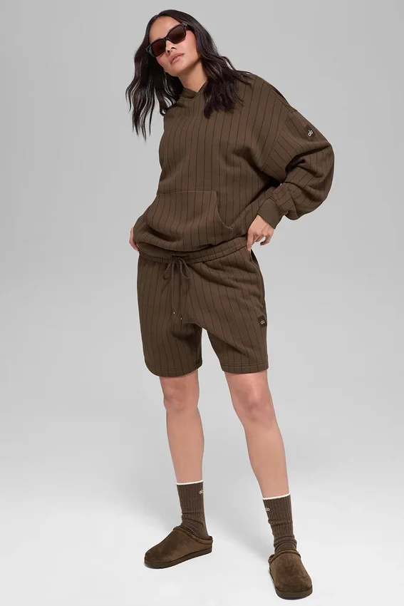 7" Nadelstreifen-Shorts – Espresso-Nadelstreifen