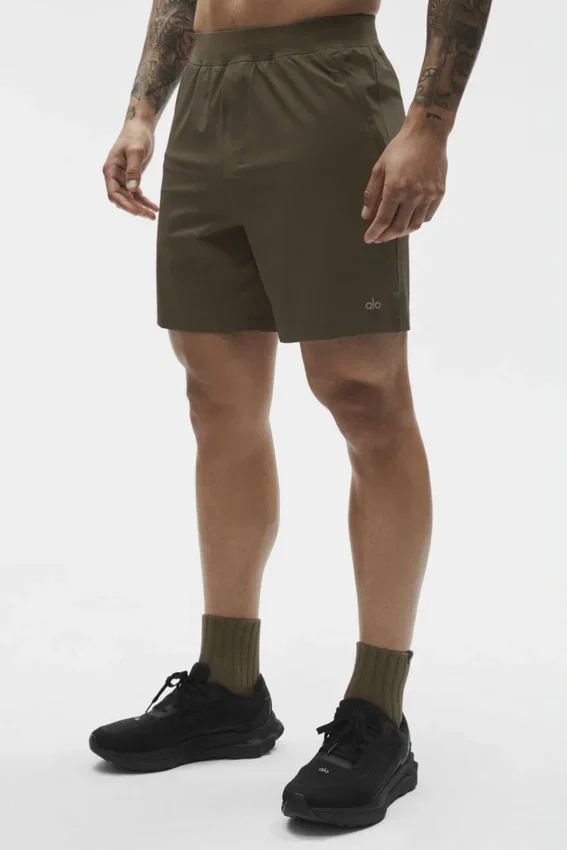 7" Repetition Shorts – Olive Tree