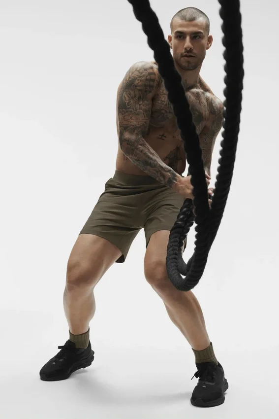 7" Repetition Shorts – Olive Tree