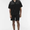 7" Satin Horizon Shorts – Schwarz