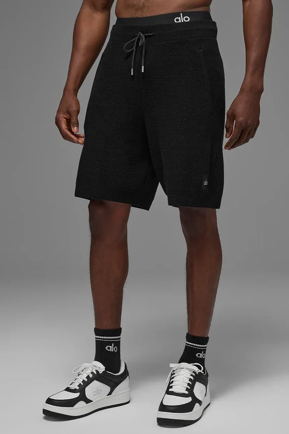 7" Sports Club Pullover Knit Short – Schwarz