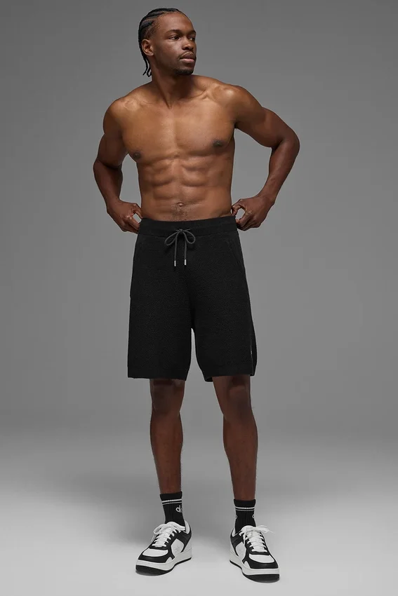 7" Sports Club Pullover Knit Short – Schwarz
