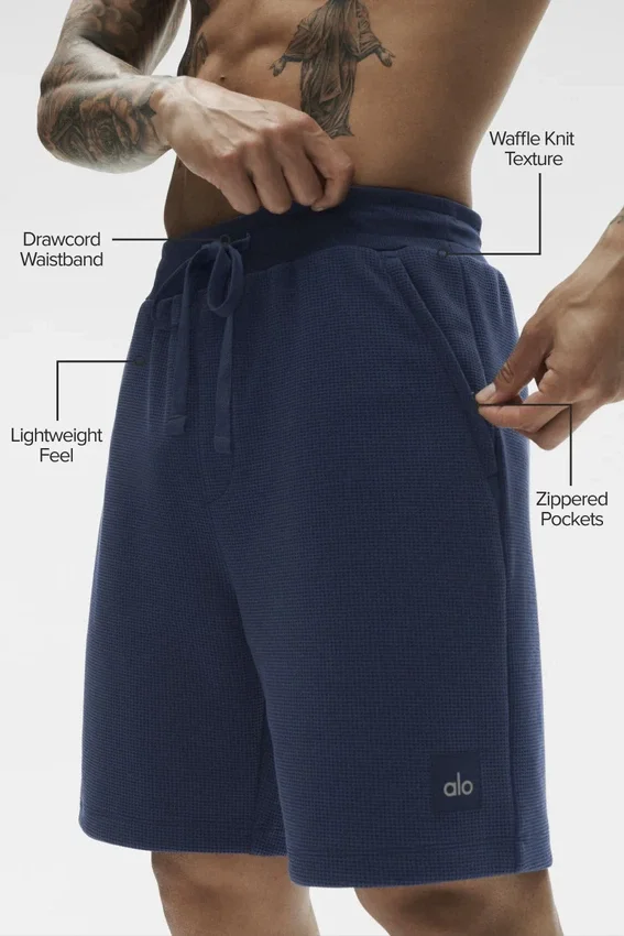 7" Waffle Lounge-Shorts – Navy