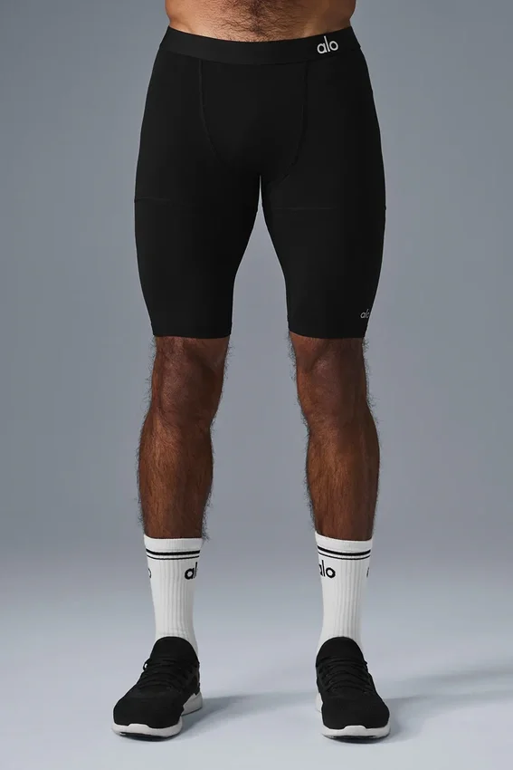 9" Flight Compression-Shorts – Schwarz