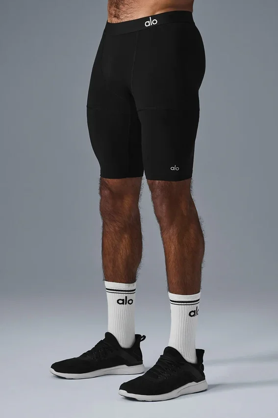9" Flight Compression-Shorts – Schwarz