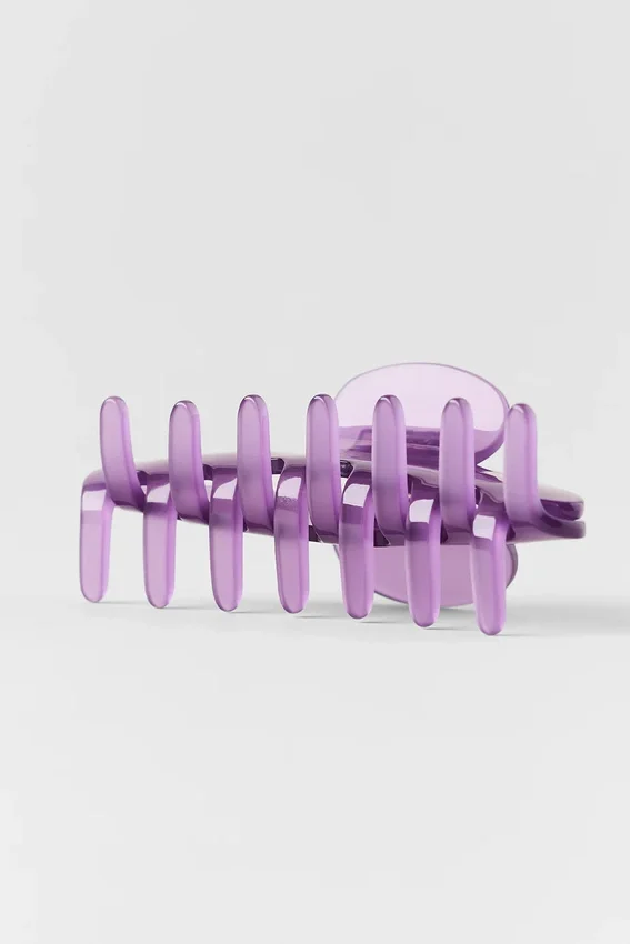 90er-Jahre-Haarklammer – Plum Kiss, transparent