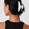 90er-Jahre-Haarklammer – White Pearl