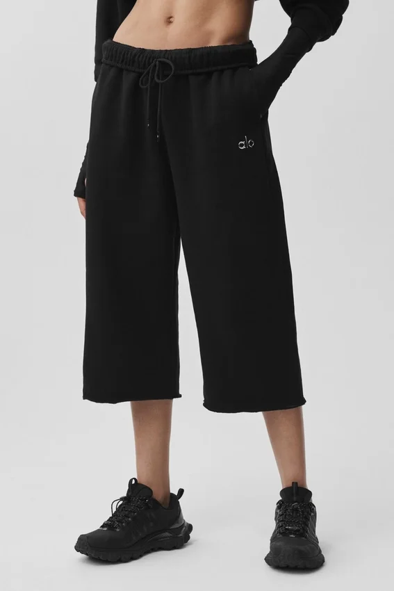 Accolade Cutoff-Jogginghose – Schwarz