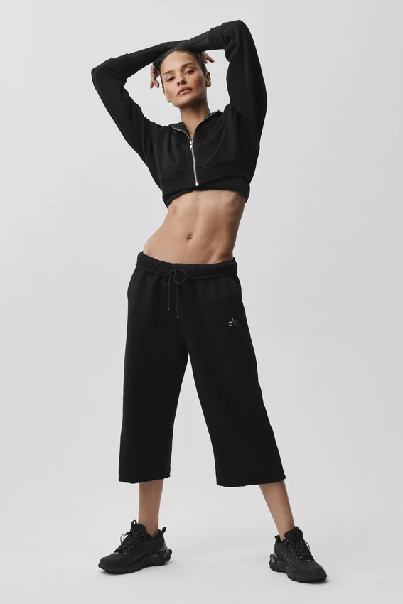 Accolade Cutoff-Jogginghose – Schwarz