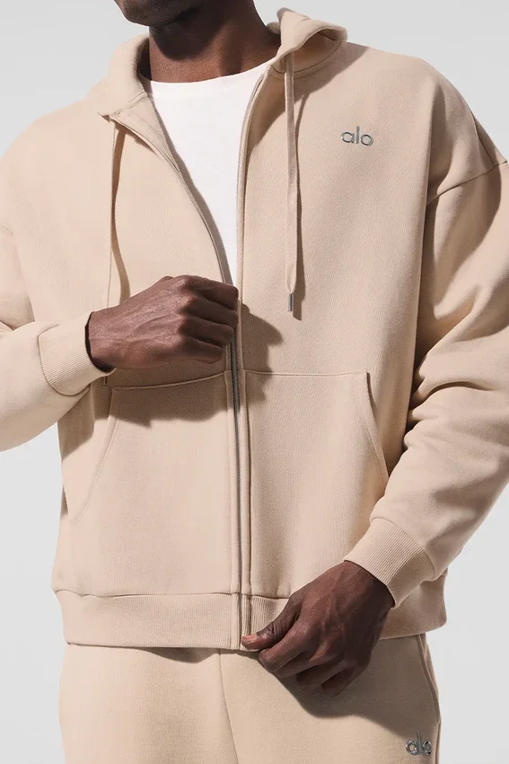 Accolade Full-Zip-Hoodie – Macadamia
