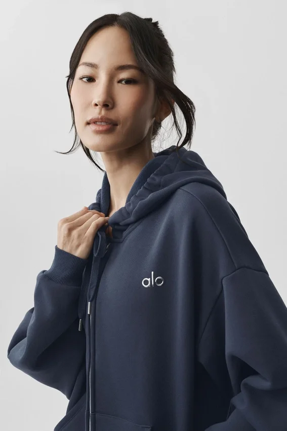 Accolade Full-Zip-Hoodie – Navy