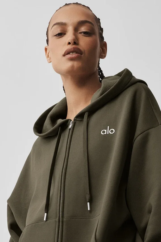 Accolade Full-Zip-Hoodie – Olive Tree