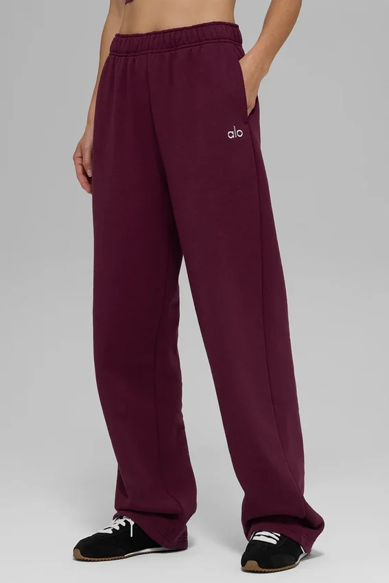 Accolade Jogginghose mit geradem Bein – Burgunderrot