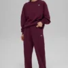 Accolade Jogginghose mit geradem Bein – Burgunderrot