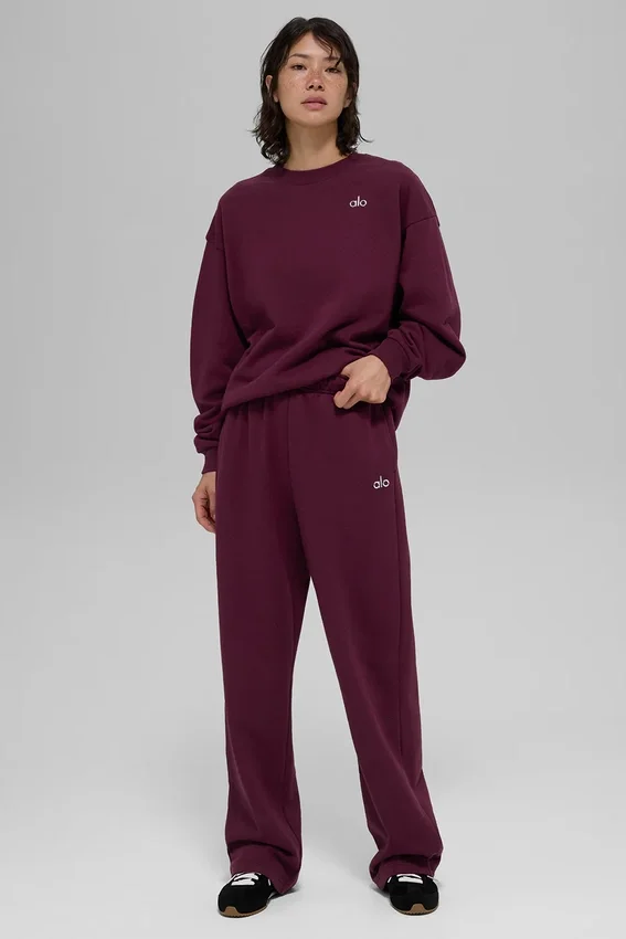 Accolade Jogginghose mit geradem Bein – Burgunderrot