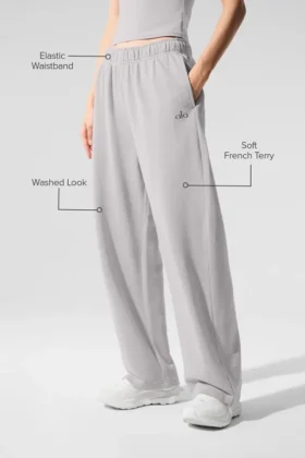 Accolade Jogginghose mit geradem Bein, gewaschen – Grey Sky Wash