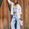 Accolade Jogginghose mit geradem Bein – Hellblau