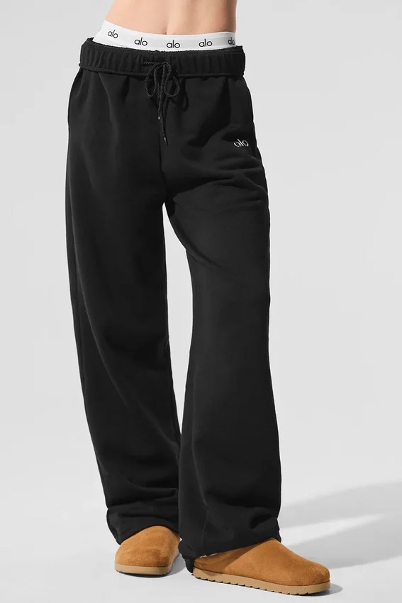 Accolade Jogginghose mit geradem Bein – Schwarz