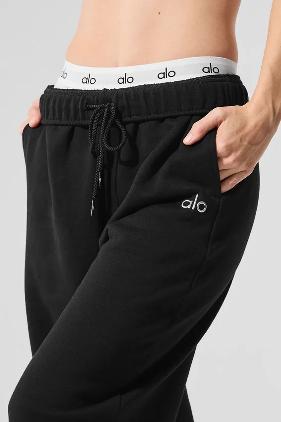 Accolade Jogginghose mit geradem Bein – Schwarz