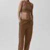 Accolade Jogginghose mit geradem Bein – Sun Kissed Brown