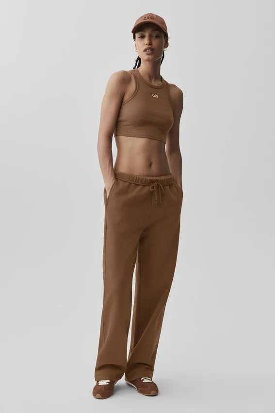 Accolade Jogginghose mit geradem Bein – Sun Kissed Brown