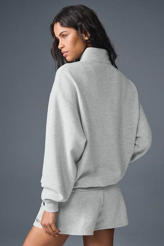 Accolade Pullover mit 1/4-Reißverschluss – Athletic Heather Grey