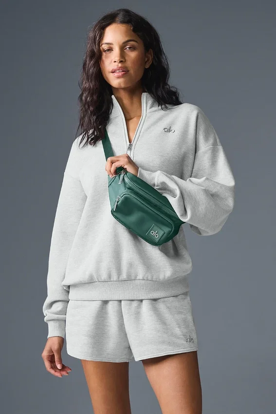 Accolade Pullover mit 1/4-Reißverschluss – Athletic Heather Grey