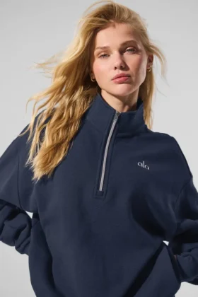 Accolade Pullover mit 1/4-Reißverschluss – Marineblau