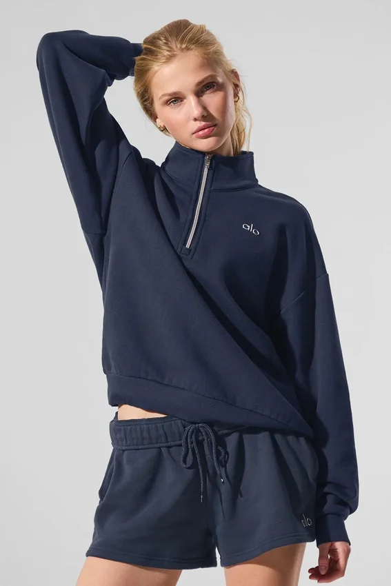 Accolade Pullover mit 1/4-Reißverschluss – Marineblau