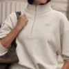 Accolade Pullover mit 1/4-Reißverschluss – Oatmeal Heather