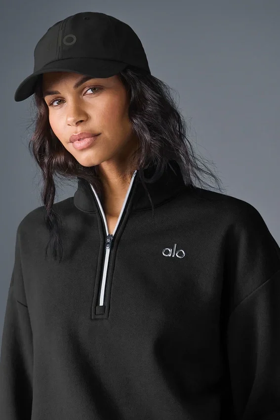 Accolade Pullover mit 1/4-Reißverschluss – Schwarz