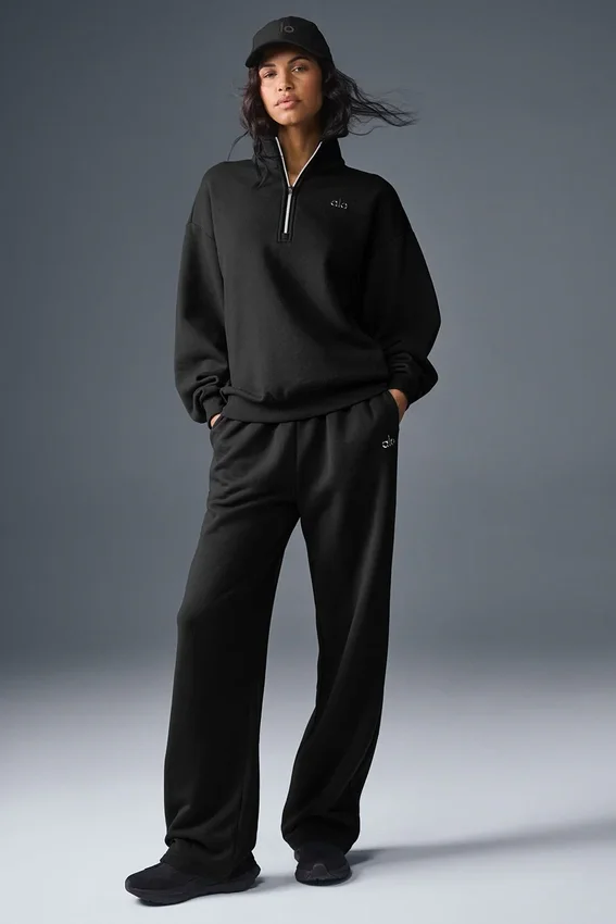 Accolade Pullover mit 1/4-Reißverschluss – Schwarz