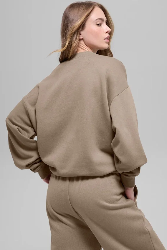 Accolade Pullover mit Rundhalsausschnitt – Gravel