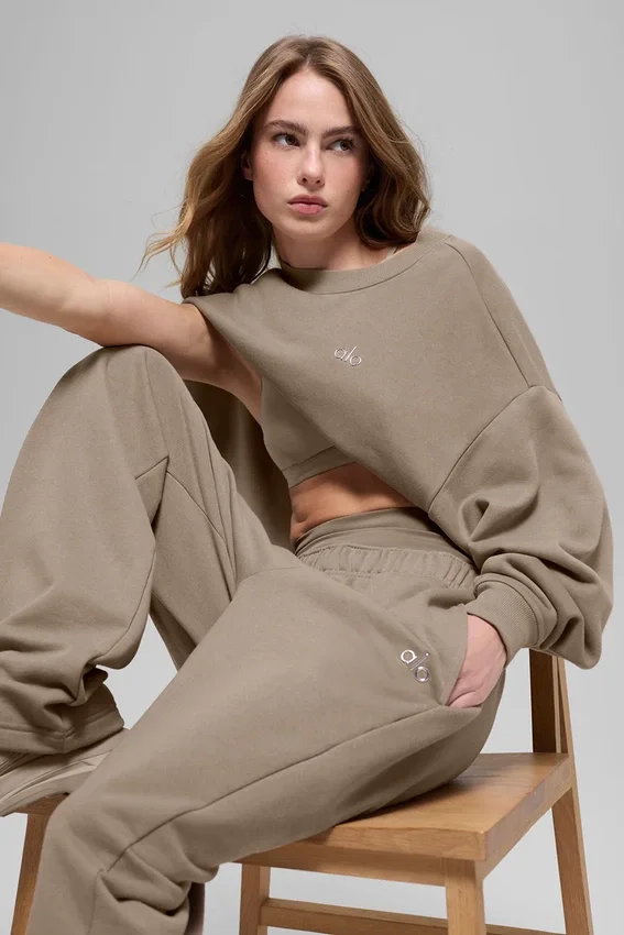 Accolade Pullover mit Rundhalsausschnitt – Gravel