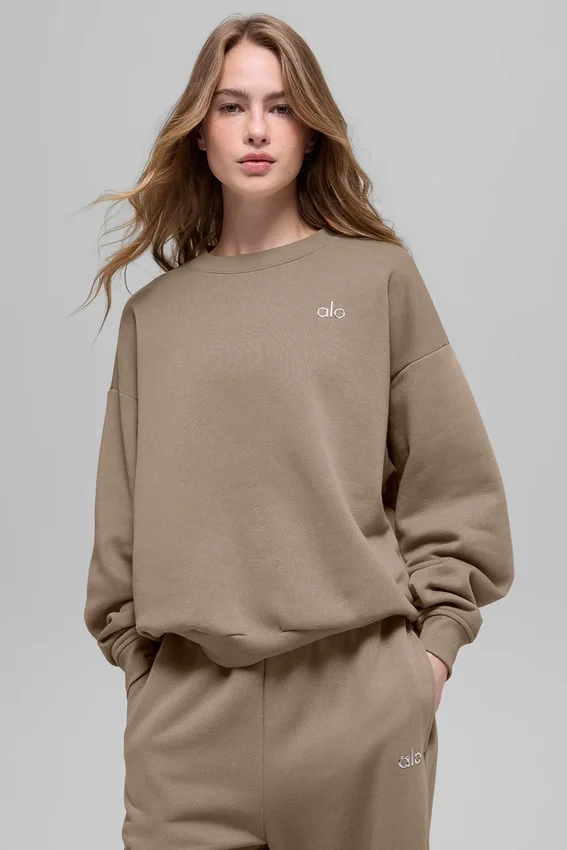 Accolade Pullover mit Rundhalsausschnitt – Gravel