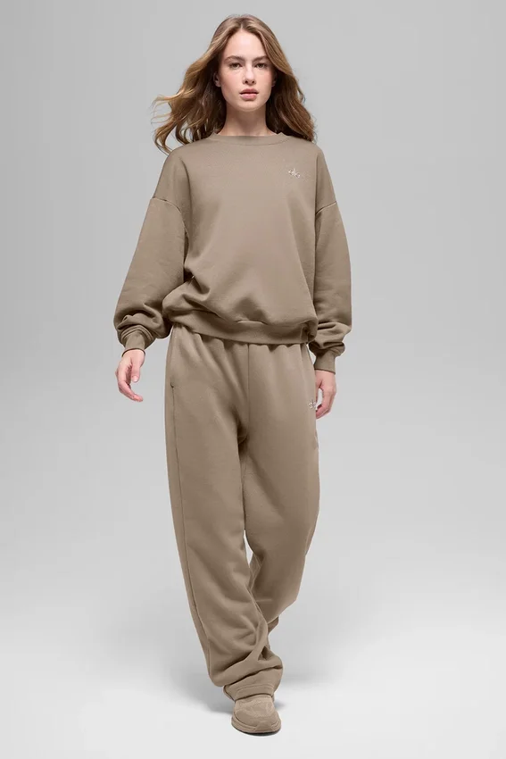 Accolade Pullover mit Rundhalsausschnitt – Gravel
