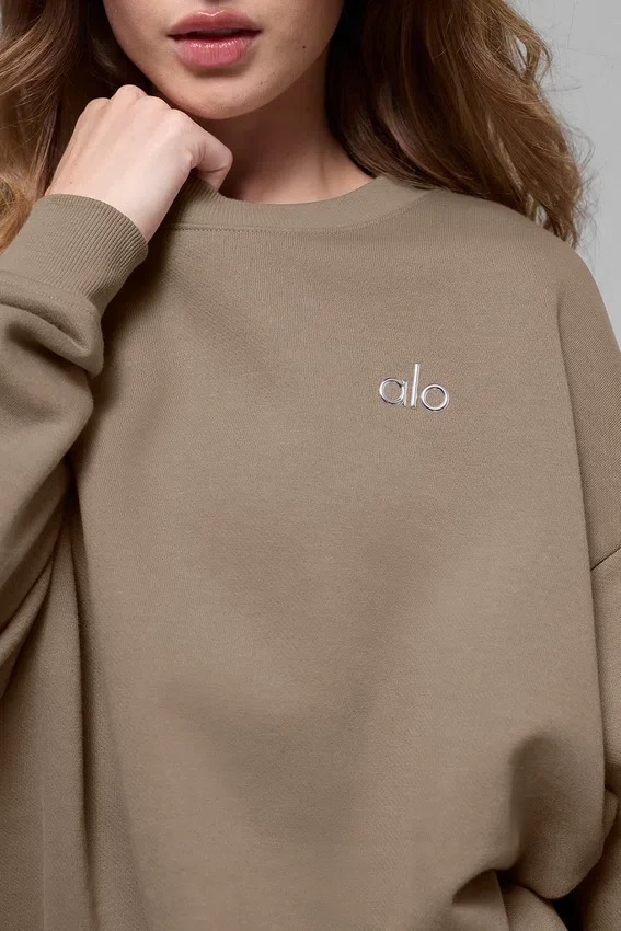 Accolade Pullover mit Rundhalsausschnitt – Gravel