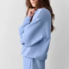 Accolade Pullover mit Rundhalsausschnitt – Hellprovenceblau