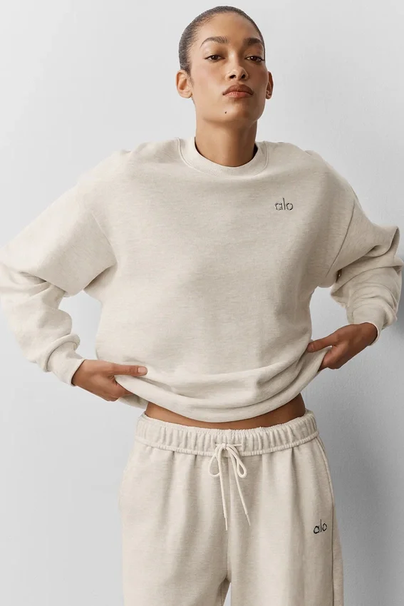 Accolade Pullover mit Rundhalsausschnitt – Oatmeal Heather