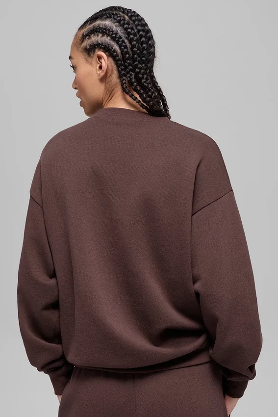 Accolade Rundhals-Pullover – Brownstone