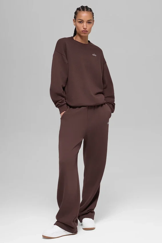 Accolade Rundhals-Pullover – Brownstone