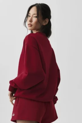 Accolade Rundhals-Pullover – Summer Romance Red