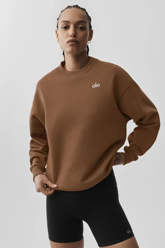Accolade Rundhals-Pullover – Sun Kissed Brown