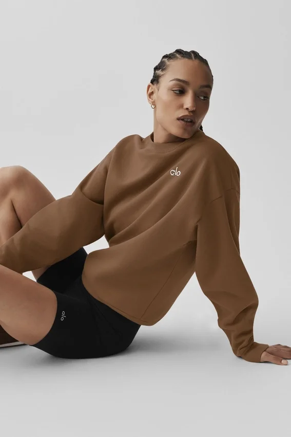 Accolade Rundhals-Pullover – Sun Kissed Brown